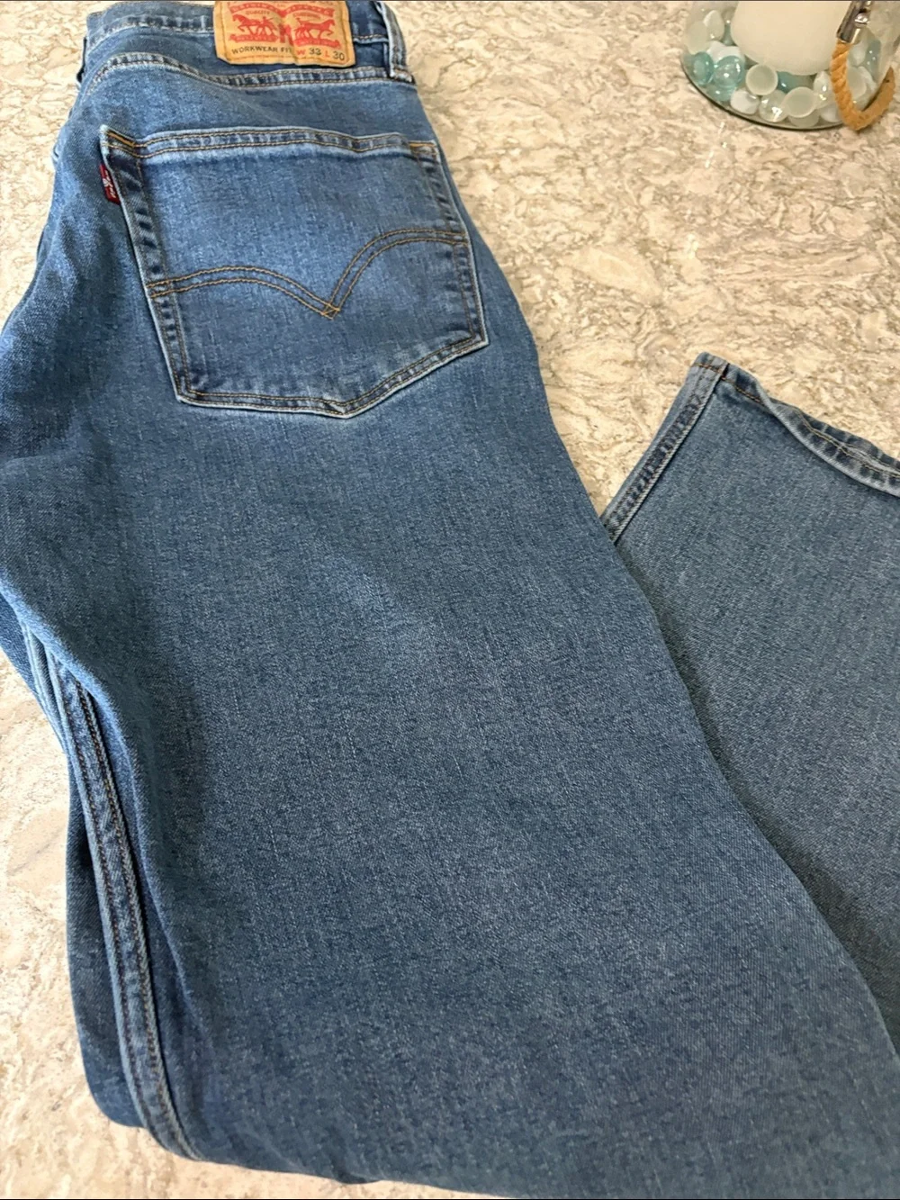 Levi's Men's Medium Blue Straight-Leg Jeans